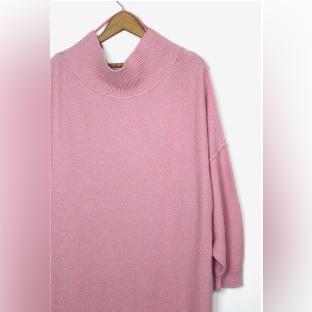 Free People Elegant Pink Off-Shoulder Sweater Dress - Picture 5 of 13